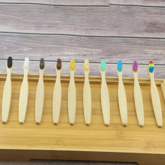 10-Pack Bamboo Toothbrush Set with Soft Charcoal Bristles – Eco-Friendly and Biodegradable
