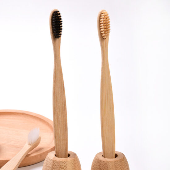 10-Pack Bamboo Toothbrush Set with Soft Charcoal Bristles – Eco-Friendly and Biodegradable