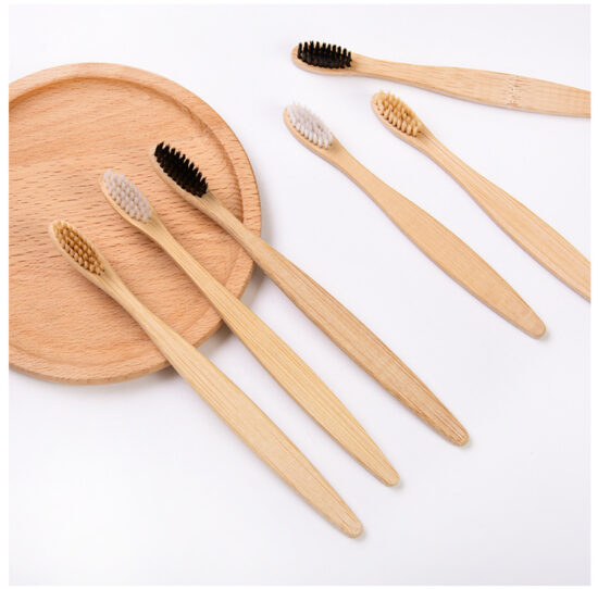 10-Pack Bamboo Toothbrush Set with Soft Charcoal Bristles – Eco-Friendly and Biodegradable