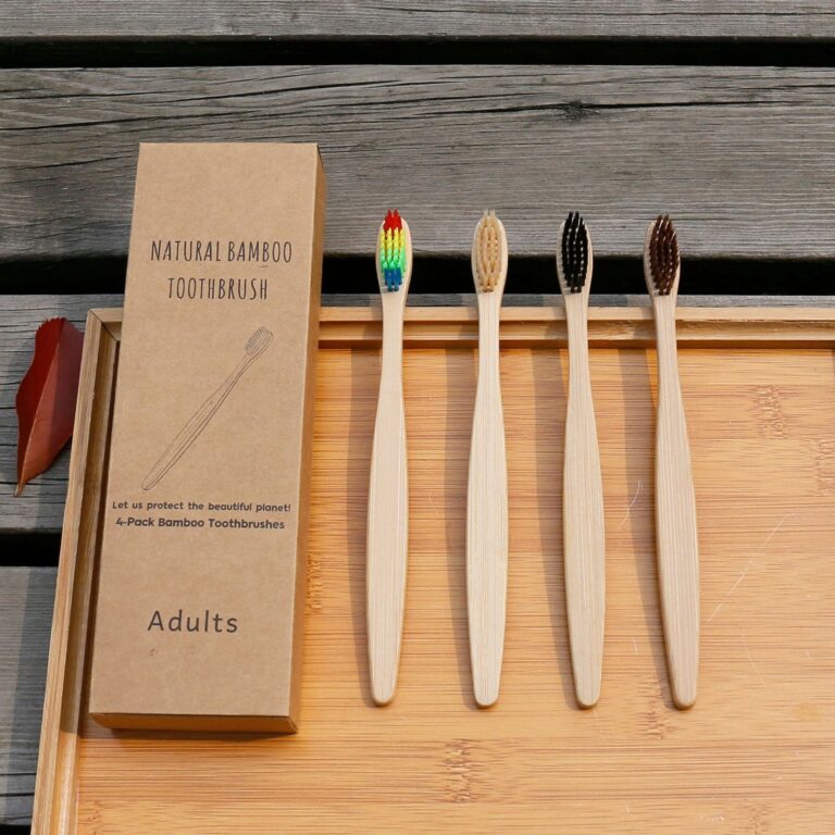 10-pack soft bristle bamboo toothbrushes for home and hotel use