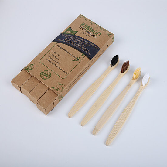 10-pack soft bristle bamboo toothbrushes for home and hotel use