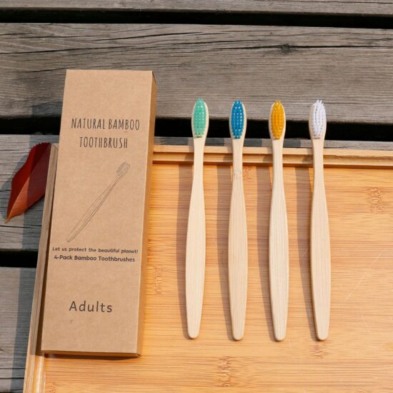 10-pack soft bristle bamboo toothbrushes for home and hotel use