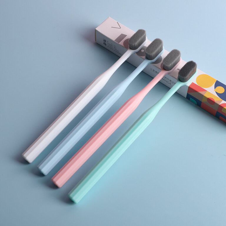 10,000 Bristles Bamboo Charcoal Toothbrush Ultra Soft Bristles Portable Japanese Style in 4 Colors Boxed Packaging
