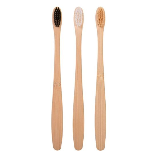 Reusable Bamboo Toothbrush with Wooden Handle – Custom Logo for Hotels and BnBs