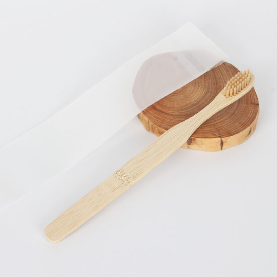 Reusable Bamboo Toothbrush with Wooden Handle – Custom Logo for Hotels and BnBs