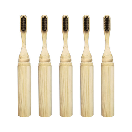 Bamboo Toothbrush Sample with Soft Charcoal Bristles – Eco-Friendly Oral Care Tool