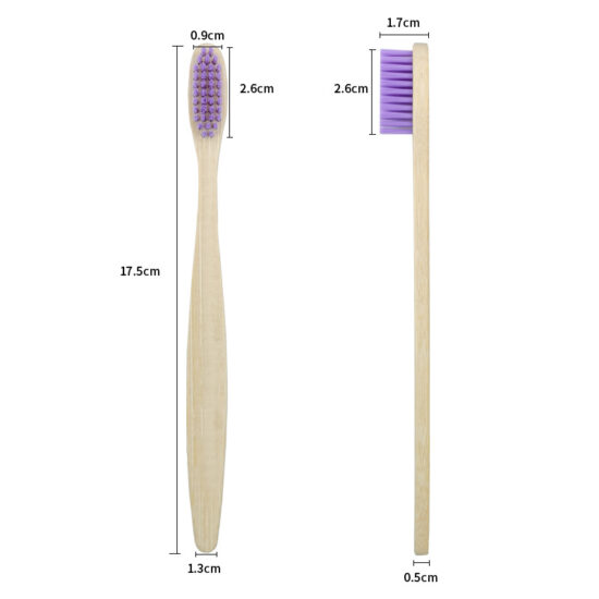 Biodegradable Bamboo Charcoal Toothbrush with Custom Logo for Hotels and Kids