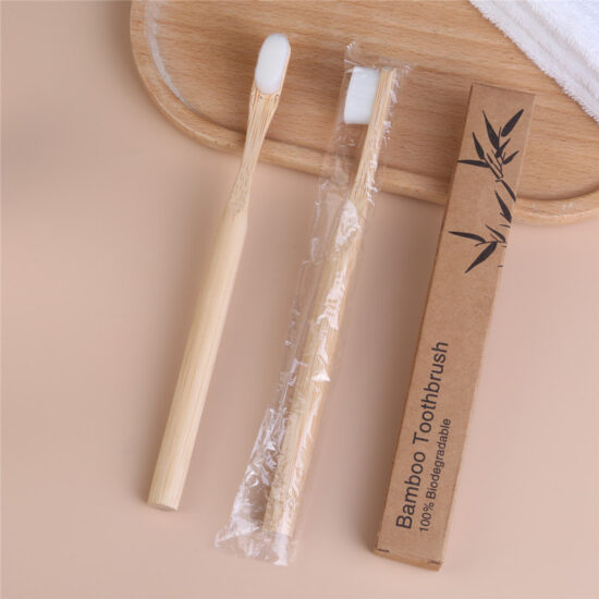 Bulk Eco-Friendly Disposable Bamboo Toothbrush with Soft Bristles for Hotel and Gingival Care