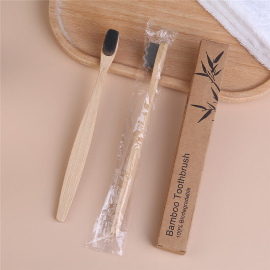 Bulk Eco-Friendly Disposable Bamboo Toothbrush with Soft Bristles for Hotel and Gingival Care