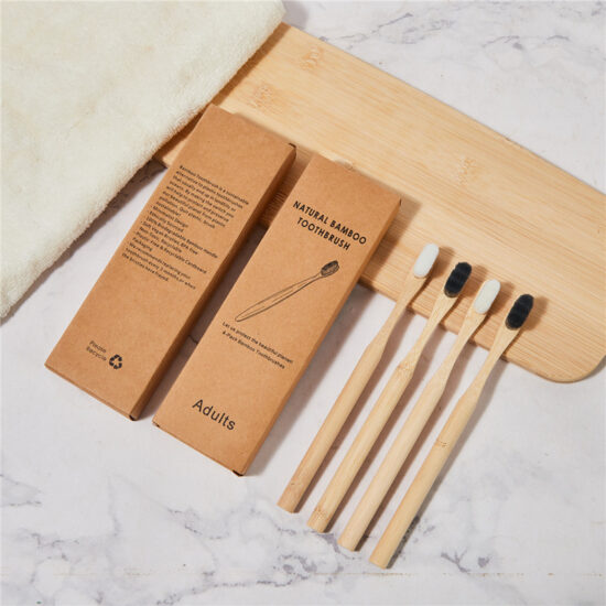 Bulk Eco-Friendly Disposable Bamboo Toothbrush with Soft Bristles for Hotel and Gingival Care
