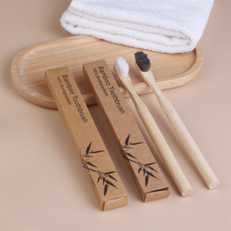 Bulk Eco-Friendly Disposable Bamboo Toothbrush with Soft Bristles for Hotel and Gingival Care