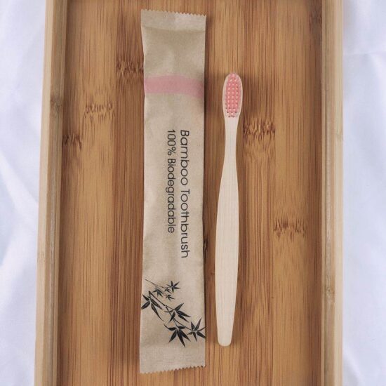 Multi-Pack Bamboo Toothbrush Set with Ergonomic Handles and Color Bristles