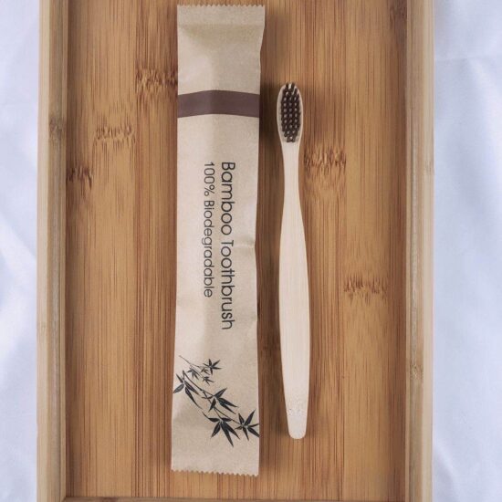 Multi-Pack Bamboo Toothbrush Set with Ergonomic Handles and Color Bristles