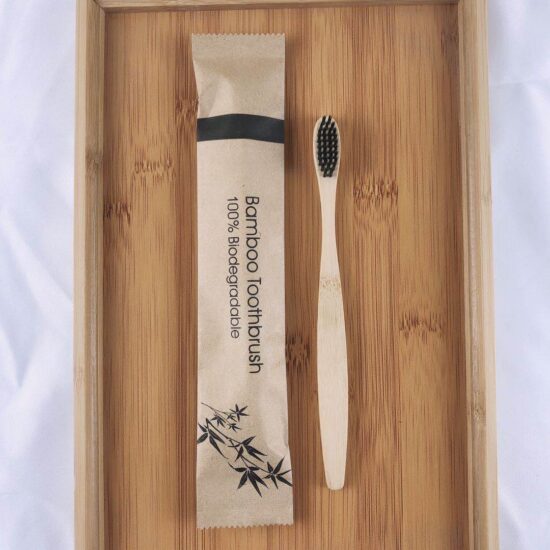 Multi-Pack Bamboo Toothbrush Set with Ergonomic Handles and Color Bristles