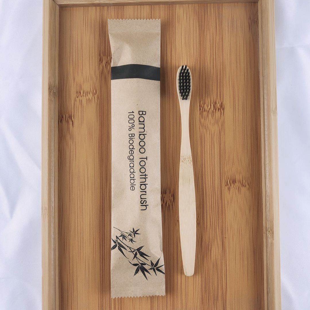 Multi-Pack Bamboo Toothbrush Set with Ergonomic Handles and Color Bristles