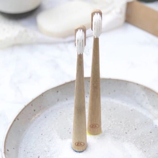 Charcoal bamboo toothbrush with rounded handle and DuPont nylon bristles