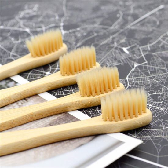 Portable Kids Bamboo Toothbrush with Small Head and Charcoal Soft Bristles – Hotel & Travel Friendly