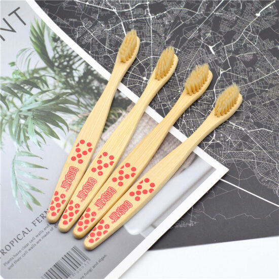 Portable Kids Bamboo Toothbrush with Small Head and Charcoal Soft Bristles – Hotel & Travel Friendly