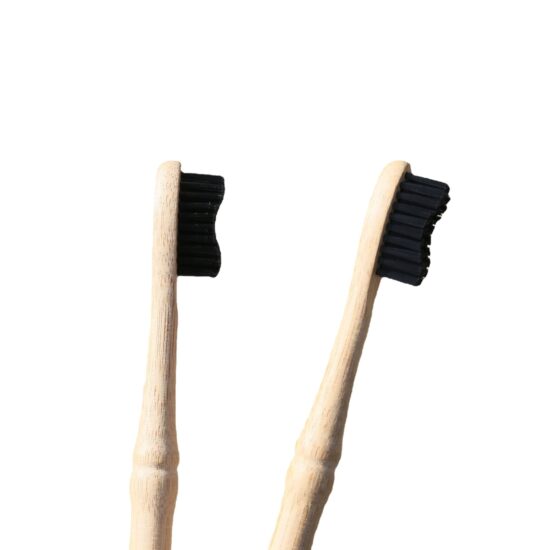 Bamboo Joint Wooden Toothbrush with Black Wavy Soft Bristles – Creative Design for Adults

