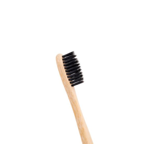 Individually Wrapped Bamboo Toothbrush and Toothpaste Set with Soft Charcoal Bristles for Hotel Use