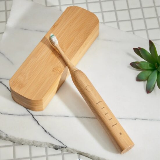 Eco bamboo electric toothbrush with 5 brushing modes and USB charging