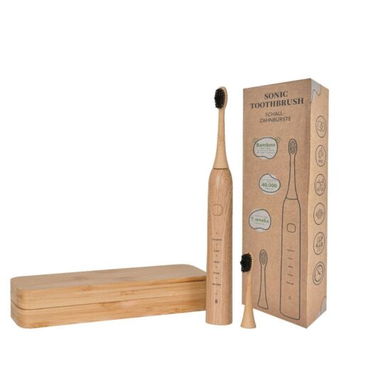Eco bamboo electric toothbrush with 5 brushing modes and USB charging
