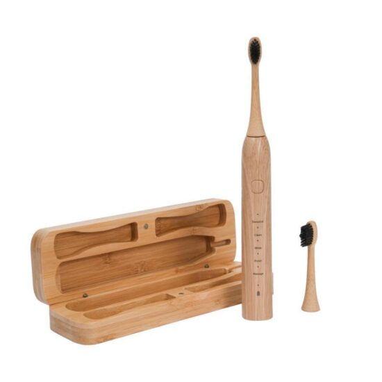Eco bamboo electric toothbrush with 5 brushing modes and USB charging