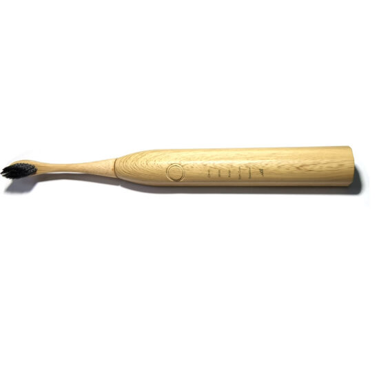  Fully automatic bamboo electric toothbrush with biodegradable bamboo brush head

