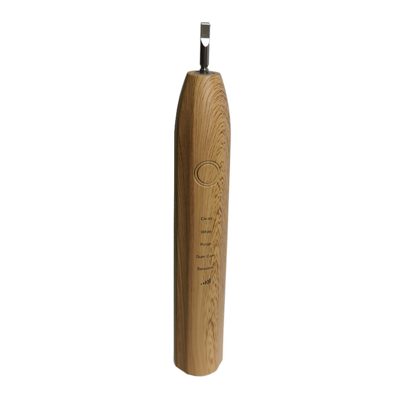 Fully automatic bamboo electric toothbrush with biodegradable bamboo brush head