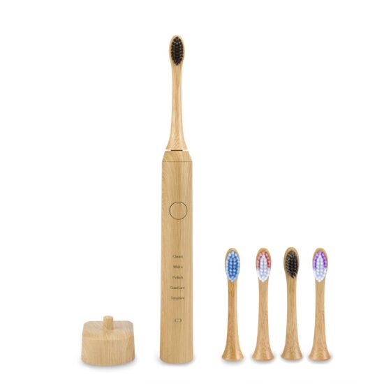 Bamboo electric toothbrush with magnetic levitation and smart induction charging