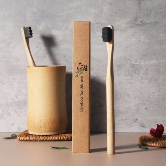 Disposable Ultra-Soft Bamboo Toothbrush with Thousands of Bristles for Hotel & Daily Use