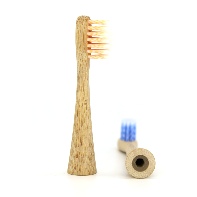 Children's bamboo electric toothbrush with 3 modes and replaceable bamboo head