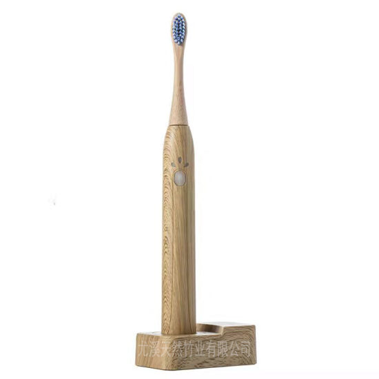 Children's bamboo electric toothbrush with 3 modes and replaceable bamboo head