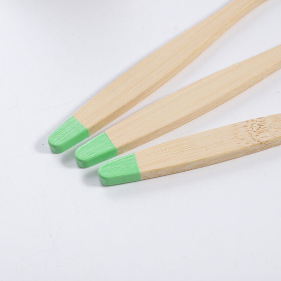 Colorful Kids Bamboo Toothbrush with Flat Handle and Soft Nylon Bristles – Eco-Friendly and Individually Packaged