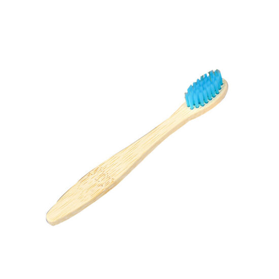 Mini Bamboo Toothbrush with Flat Handle and Soft Bristles for Kids