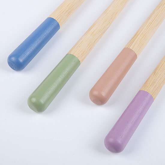Morandi Color Bamboo Toothbrush with Charcoal Bristles and Custom Logo