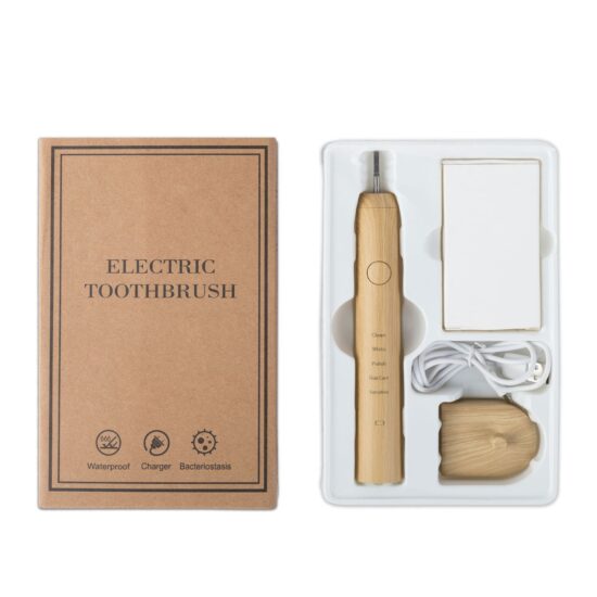 Wooden bamboo sonic electric toothbrush with eco-friendly gift box