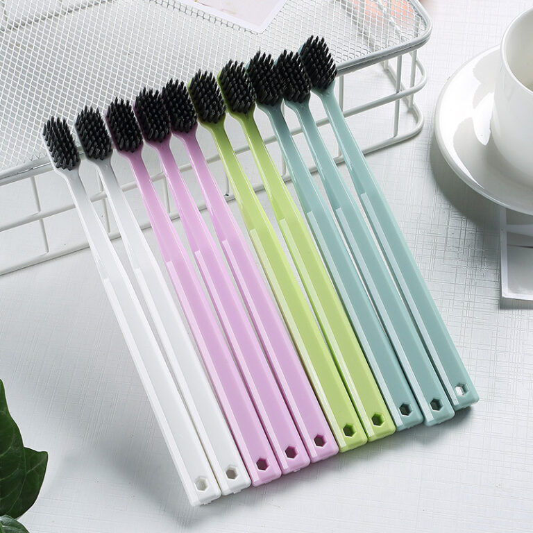 Shuguang Brand Bamboo Charcoal Nano Antibacterial Soft Bristle Toothbrush for Adults Single Pack