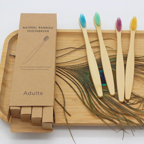 Adult Soft Bristle Bamboo Toothbrush Set – 4 6 10 Pack Individually Wrapped