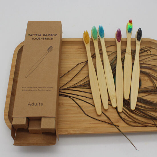 Adult Soft Bristle Bamboo Toothbrush Set – 4 6 10 Pack Individually Wrapped