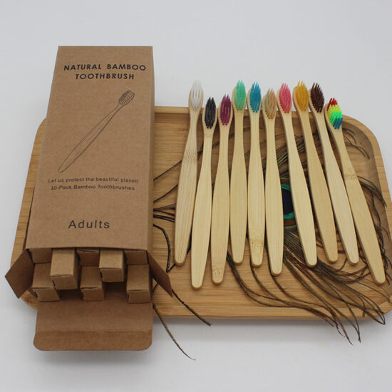 Adult Soft Bristle Bamboo Toothbrush Set – 4 6 10 Pack Individually Wrapped