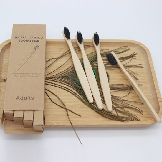 Adult Soft Bristle Bamboo Toothbrush Set – 4 6 10 Pack Individually Wrapped