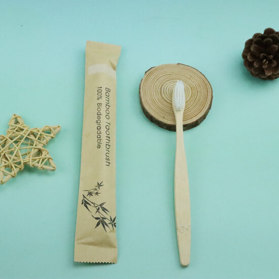 Adult Soft Bamboo Toothbrush for Hotel and Travel Use – Bagged and Eco-Friendly
