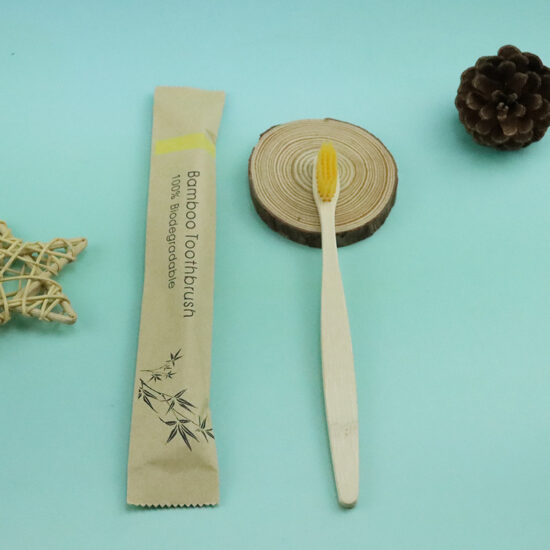 Adult Soft Bamboo Toothbrush for Hotel and Travel Use – Bagged and Eco-Friendly