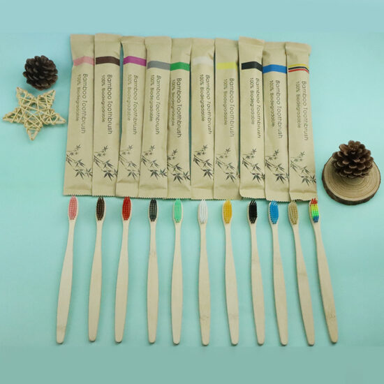Adult Soft Bamboo Toothbrush for Hotel and Travel Use – Bagged and Eco-Friendly