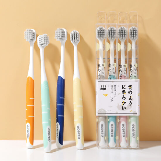 Wheat Straw Bamboo Charcoal Toothbrush with Small Head and Soft Bristles – Portable Adult Toothbrush