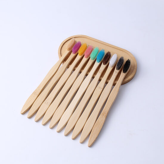 10-Pack Soft Bristle Bamboo Toothbrushes for Adults – Eco-Friendly Boxed Set with Custom Label Option