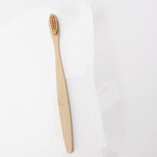 Eco-Friendly Bamboo Toothbrush with Charcoal Soft Bristles and Wooden Handle

