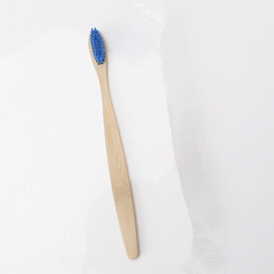 Eco-Friendly Bamboo Toothbrush with Charcoal Soft Bristles and Wooden Handle

