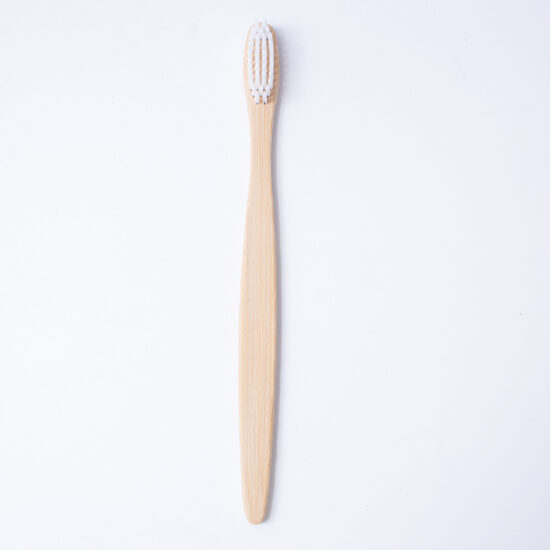 Multi-Pack Adult Bamboo Toothbrushes with Pointed Flat Handle and Charcoal Tapered Bristles